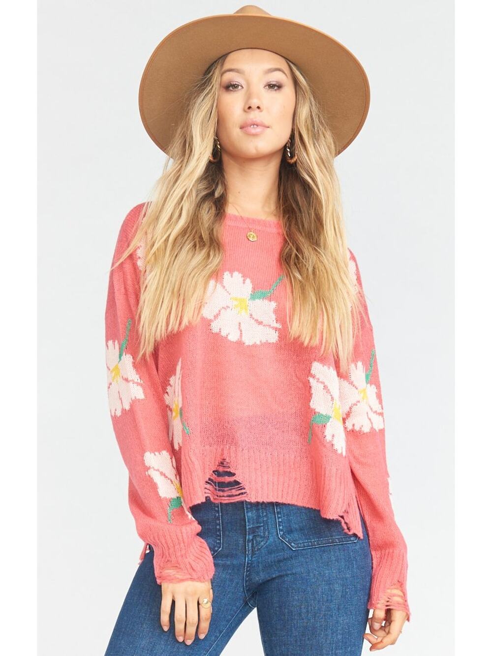 Show Me Your Mumu Seco Sweater Lovey Floral Knit Size XS New